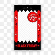 an up to 50 % off black friday poster