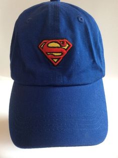 Superman Ball Cap Hat Adjustable Blue Six Flags Grand Prairie Texas Hero | eBay Trendy Blue Cotton Baseball Cap, Adjustable Blue Cotton Hat, Blue Cotton Brimmed Baseball Cap, Blue Brimmed Cotton Baseball Cap, Blue Baseball Cap With Flat Brim, Blue Cotton Adjustable Baseball Cap, Blue Flat Brim Baseball Cap One Size Fits Most, Casual Blue Adjustable Cotton Baseball Cap, Blue Flat Brim Baseball Cap