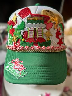 Custom Trucker Hat With Patches. Christmas - Etsy Christmas Trucker Hat, Trucker Hats With Patches, Hat With Patches, Christmas Baseball, Christmas Loading, Custom Trucker Hats, Christmas Deals, Christmas Photo, Hello Gorgeous