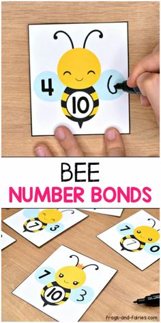 bee number bonds to 10 with free printables