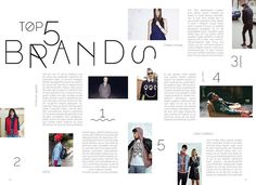 the top 5 brands are featured in this magazine, and it's all about fashion