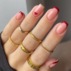 88 The best ideal Summer Nail 2023 | Summer Nails Coffin Short Fake Nails, Valentine Nails, Simple Gel Nails, Girls Nails, Stick On Nails, Square Acrylic Nails, Heart Nails, Nails Inspo