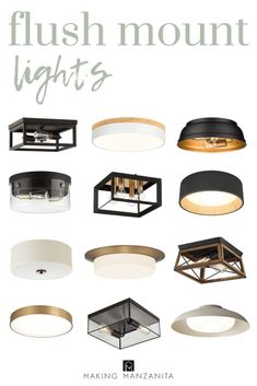 flush mount lights with the words making marzania