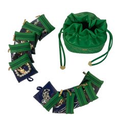 Easy drawstring top, 10 removable clear view pouches, snapping strap at bottom to secure pouches, 2 inside snap pockets, dual purpose - converts from jewelry case to evening bag. Tangled Jewelry, Tangled Necklace, Zippered Pouches, Jewelry Drawer, Travel Jewelry Organizer, Oprahs Favorite Things, Jewel Tone Colors, Side Snap, Store Jewelry