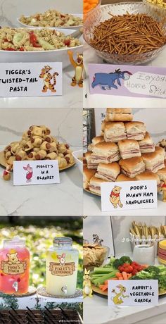 there are many different types of food on display