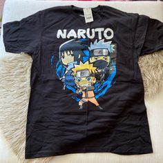 New With Tags Naruto Tee Men Size Medium Gg Naruto Black, Naruto Shirts, Anime Clothes, Anime Outfits, Mens Tees, Naruto, Tee Shirts, Mens Shirts, Man Shop