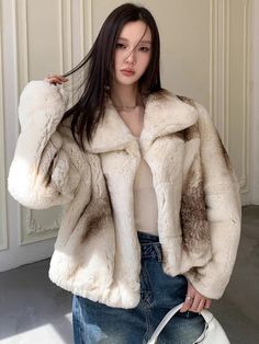 Womens Luxury Faux Fur Winter Coat Winter White Fluffy Fur Coat For Winter, Fluffy Winter White Fur Coat For Winter, Fluffy Winter White Fur Coat For Fall, Winter White Fur Coat With Faux Fur Trim, Winter White Faux Fur Coat, Chic Faux Fur Winter Coat, Winter White Faux Fur Coat For Fall, Chic Winter Faux Fur Coat, Winter White Faux Fur Outerwear