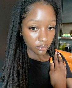 Micro Loc Hairstyles, Locs With Headband, Goddess Locs Hairstyles, Feminine Locs, Dreadlocks Hair Care, Loc Hairstyles, Clear Glowing Skin, Soft Beauty, 4c Natural Hair