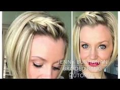 Braided Bangs Tutorial, Bangs With Short Hair, Come Intrecciare, Kort Bob, How To Braid, Braided Bangs, Short Braids, Peinados Fáciles Para Cabello Corto, Short Hair Tutorial