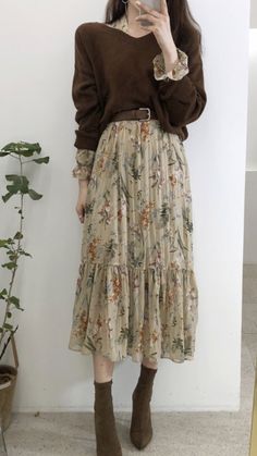 Rok Outfit, Moda Vintage, Maxi Skirts, Inspired Outfits, Look Vintage, 가을 패션