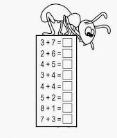 a bug on top of a sheet of paper that has numbers and two bugs on it