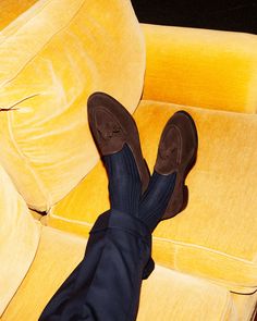 Mölle in dark brown suede is an apron fronted tassel loafer, finished with a single leather sole. Suede Oxfords, Oxford Boots, Penny Loafer, Suede Loafers, Well Dressed Men, Goodyear Welt