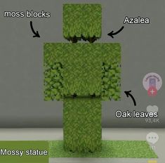 an image of a minecraft plant with moss blocks