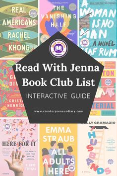 the book club list for read with jennya and other children's literature books