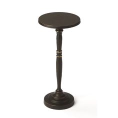 a black table with a wooden top and metal base on white background, side view