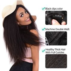 Kinky Straight Clip In Hair Extensions-Asteria Human Hair Clip In Weave -Asteriahair Clip In Weave, Human Hair Clip Ins, Hair Extentions, Clip In Hair, Clip In Hair Extensions, Protective Styles, Clip Ins, Hair Clip, Thick Hair Styles