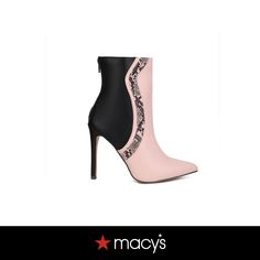 in stock Elegant Pink Heeled Boots With Round Toe, Elegant Pink Heeled Boots For Spring, Chic Pink Heeled Boots With Round Toe, Pink High Heel Boots For Evening, Chic Pink Heeled Boots With Pointed Toe, Pink High Heeled Boots For Evening, Chic Pink Boots With Reinforced Heel, Pink Ankle-high Boots For Evening, Chic Pink Pointed Toe Boots