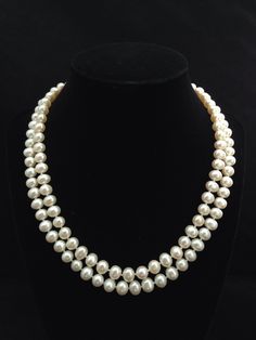 Genuine Pearl Necklace, AA+ Pearl Necklace, Double Strand Pearl Necklace, Multi strand Freshwater Pearl Necklace 1800s Jewelry, Double Strand Pearl Necklace, Strand Of Pearls, Genuine Pearl Necklace, The Bling Ring, Real Pearl Necklace, Pearl Strands Necklace, Pearls Jewelry, Pearl Necklace Designs