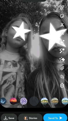 two girls with white stars on their faces