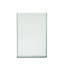 an empty glass block on a white background