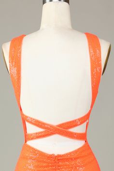 Orange Hoco Dress, Tight Homecoming Dress, Short Hoco Dresses, Hoco Ideas, Backless Homecoming Dresses, Formal Ideas, Homecoming Ideas, Lovely Partner, Wedding Party Accessories