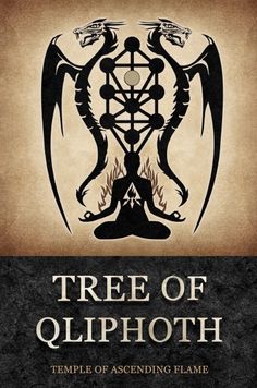 the book cover for tree of qlphoth temple of ascending flame