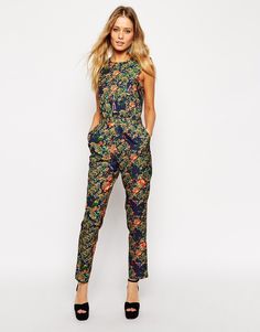 ASOS Jumpsuit in Bird and Floral Print Asos Jumpsuit, Jump Suits, Style Steal, Summer Dress Outfits, Floral Jumpsuit, Online Shopping Clothes, Tulum, Latest Fashion Clothes, Online Womens Clothing