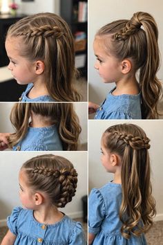 Cute little girl hairstyles for everyday inspiration! From simple ponytails to adorable braids, get 20 easy and stylish hair ideas for your little princess. Click to explore and get ready to make morning hair routines a breeze! Picture Day Hair, Girl Hairdos, Kids Braided Hairstyles