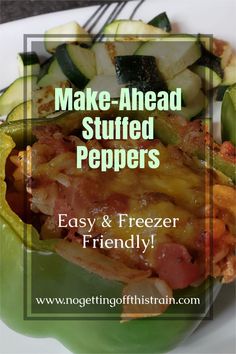 an easy and freezer friendly recipe for stuffed peppers