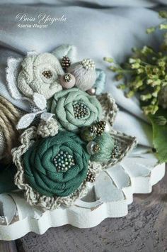 a bouquet of flowers sitting on top of a table