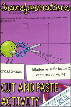 the instructions for cutting and pasteing with scissors