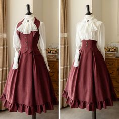 British Lady, Medieval Princess, Vest Blouse, Old Fashion Dresses, Classic Skirts, Fantasy Gowns, Vestidos Vintage, Women's Fashion Dresses