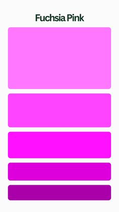 the fuchsia pink color scheme is shown in three different shades, including magenta and