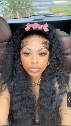 Wet Wig Hairstyles, Wig Installs Black Women, Hairstyles For Wigs Black Women, Half Up Half Down Deep Wave Wig, Half Up Half Down Wig Black Women, Curly Wig Black Women, Baddie Wig Hairstyles, Dope Hairstyles Natural Hair, Wig Ideas Black Women