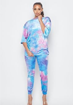 Couture Galaxy Tie Dye Jogger and Two piece tie dye set95% Polyester5% Spandex Casual Tie Dye Sets For Spring, Galaxy Tie Dye, Jogging Suit, Jogger Set, Sleeveless Crop Top, Faux Fur Jacket, Fur Jacket, High Waisted Leggings, Jogger Pants