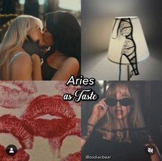 two women kissing each other in front of a lamp and the words ariies as fake