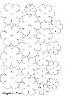 the four leaf clover pattern is shown in black and white, with numbers on each side