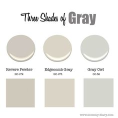 the three shades of gray are shown in this color scheme, which includes white and grey