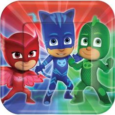 the pj masks party plates