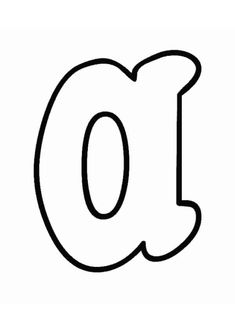 the letter o is outlined in black and white