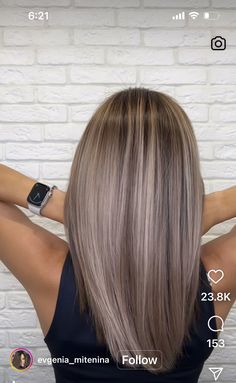 Cold Blonde Highlights, Brown With Platinum Highlights, Ash Blonde Brown Hair, Ash Beige Hair, Cold Brown Hair Color, Ashy Light Brown Hair, Neutral Highlights, Tmavý Blond, Ash Blonde Hair With Highlights