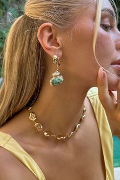 Alani Green Shell Drop Earrings Croatian Coast, White Floral Mini Dress, Beachy Earrings, Western Bachelorette, Concert Top, Fall Wardrobe Staples, Concert Dresses, 12th Tribe, Denim And Diamonds