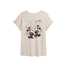 She will love showing off her style with this Disney's Mickey & Minnie Mouse Juniors' Venice Flowy Tee. © DisneyFEATURES Short sleeves ScoopneckFIT & SIZING Oversized FitFABRIC & CARE Cotton/Polyester Machine wash Imported Size: Large. Color: Beige Khaki. Gender: female. Age Group: kids. Pattern: Graphic. Cute Minnie Mouse Top For Disney Trips, Cute Minnie Mouse Tops For Disney Trips, Kids Pattern, High Neck Tank, Mickey Minnie Mouse, Boyfriend Tee, How To Show Love, Mickey Minnie, Pattern Graphic