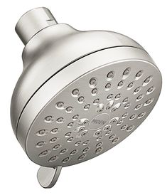 the shower head is clean and ready to use