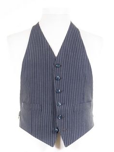 Ex-Hire Backless Wedding & Morning Suit Waistcoats - Navy Blue - ALL SIZES Low Cost Wedding