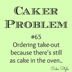 the words caker problem are written in black on a green background with an image of a