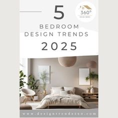 the 5 bedroom design trend for 2055 is featured in this postcard style poster