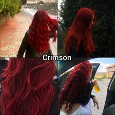 ib: indie_kids_aesthetic    - on ig Crimson Red Hair, Hair Color Swatches, Crimson Hair, Red Hair Inspo, Wine Hair, Dyed Red Hair, Hair Color Streaks