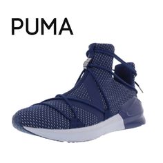 Nwob The Puma Fierce Rope Velvet Vr Trainer Keeps Your Style Fly! * The Lightweight And Breathable Mesh Uppers In A Demi-High Silhouette. * Slip-On Bootie Construction With An Exaggerated Tongue And Heel. * Dynamic Lacing System For A Customised Fit. * Breathable Textile Lining. * Features Internal Flatlock Stitching For Reduced Friction * Offers Full-Length Flex Grooves On Outside That Provides Dynamic Multi-Directional Movement. * Exaggerated Thickness At Heel, Medial, And Lateral Sides For Gr Puma Women, Pumas Shoes, Sneakers Blue, Womens Shoes Sneakers, Blue Grey, Full Length, Shoes Sneakers, Slip On, Velvet