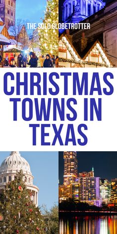 christmas towns in texas with text overlay